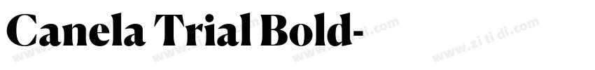 Canela Trial Bold字体转换